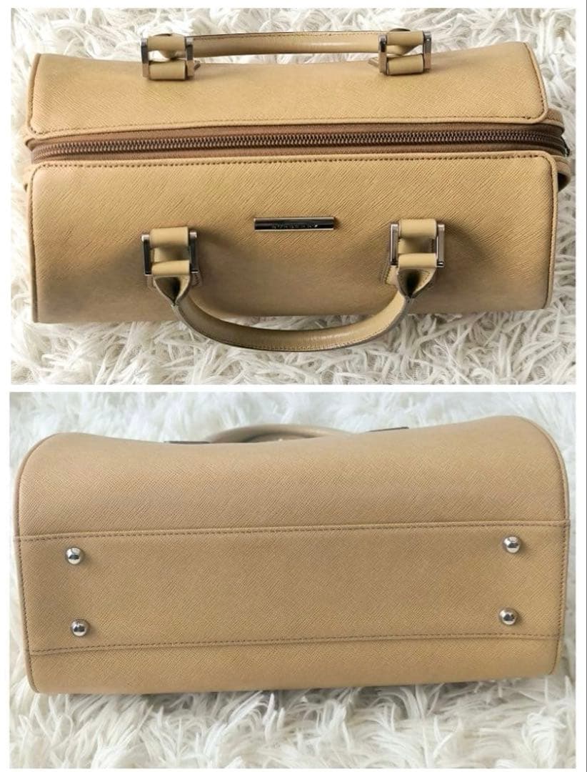 BURBERRY バーバリー ハンドバック ドラム サフィアーノレザー ベージュ