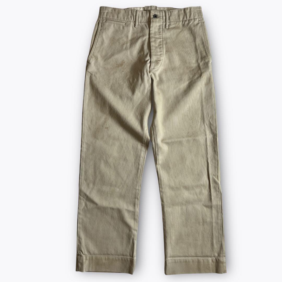 【極美品】RRL ダメージ加工 ピケ チノパンツ 月桂樹ボタン 29×30