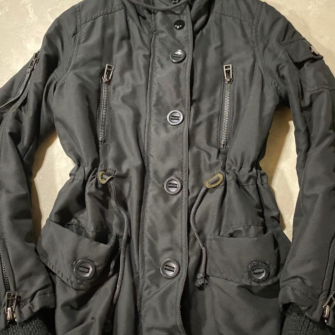 00s archive モッズコート ギミック ファー付き グランジ y2k