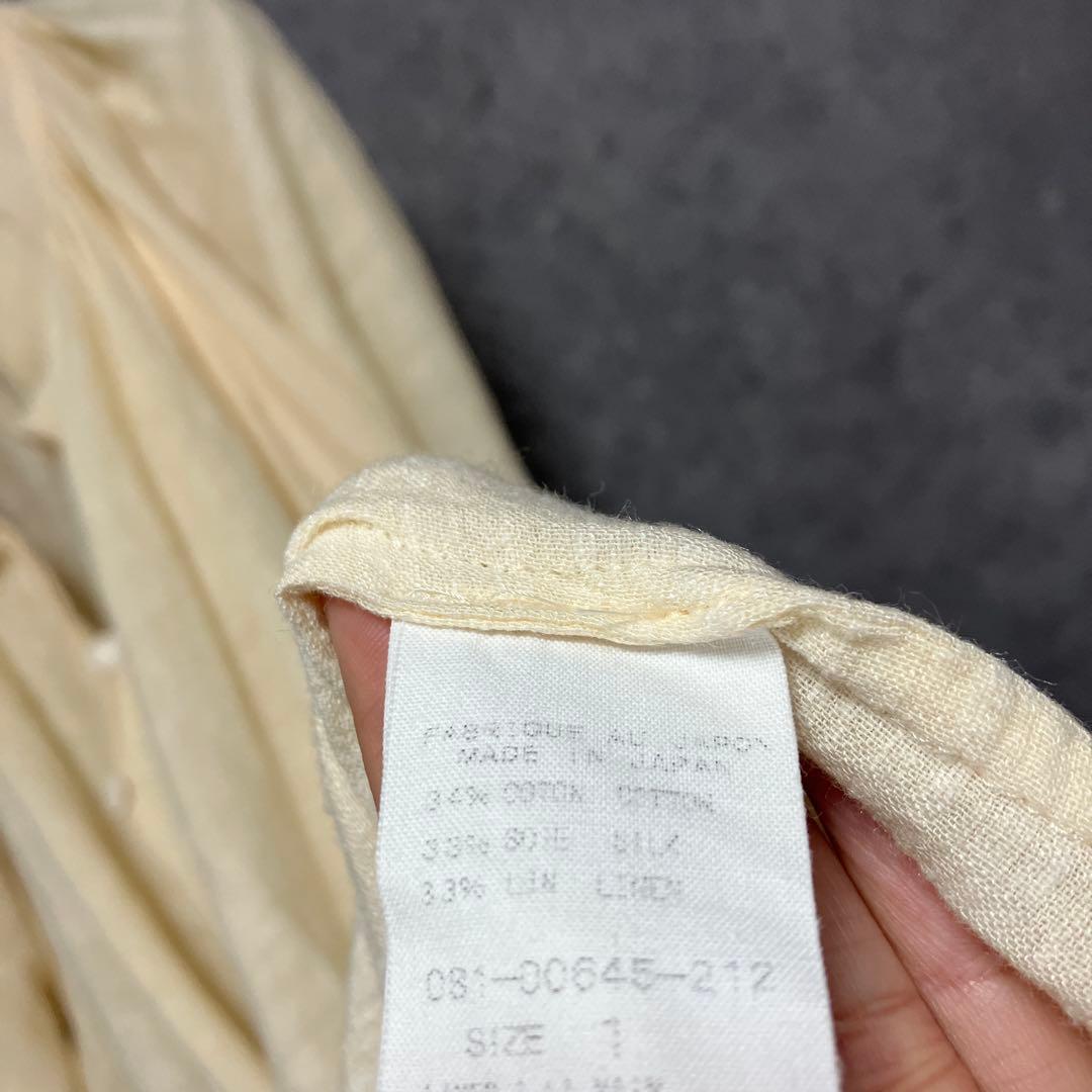 ARTS＆SCIENCE コットンリネン シルク　ロングシャツワンピース　1