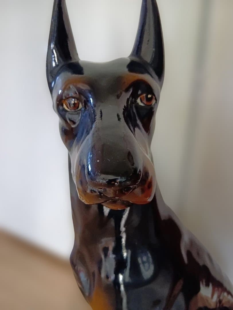 週末限定お値下げ大型犬置物 　ドーベルマン　オブジェ