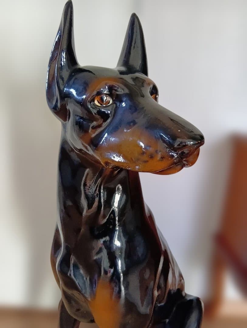 週末限定お値下げ大型犬置物 　ドーベルマン　オブジェ