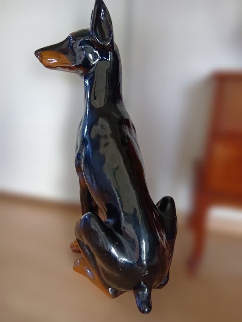 週末限定お値下げ大型犬置物 　ドーベルマン　オブジェ