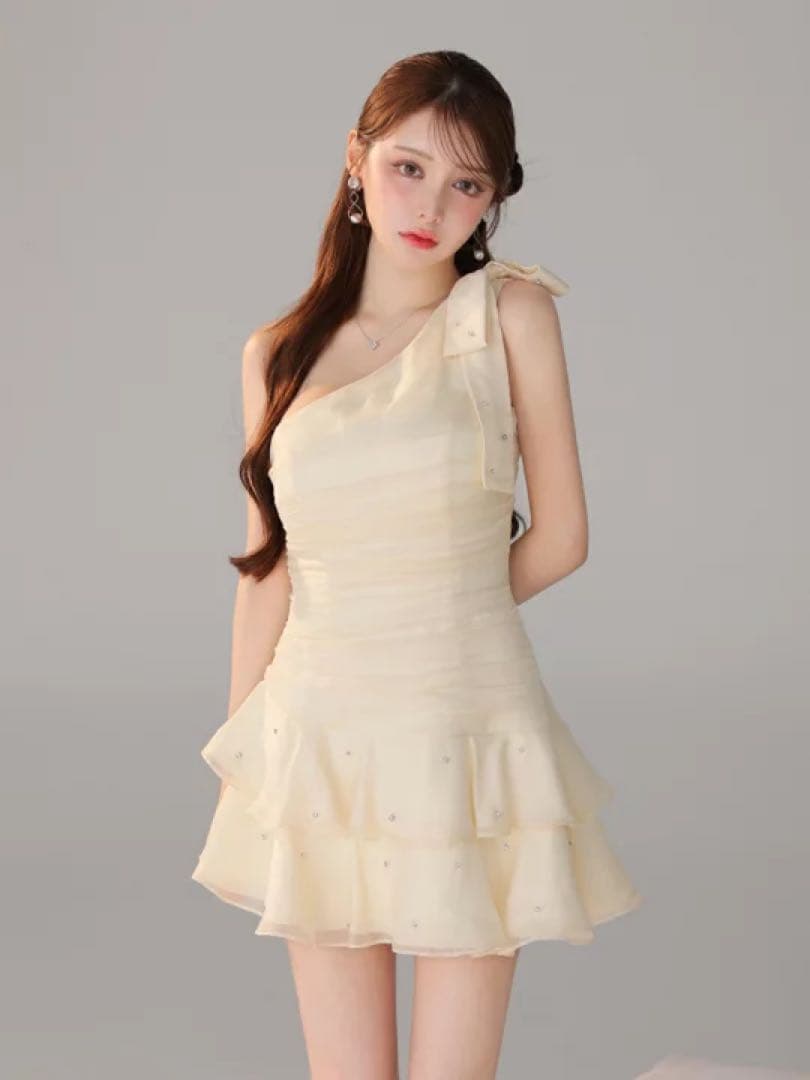 XS アイボリー　4322 ローブドフルールブリエAngelRキャバドレス