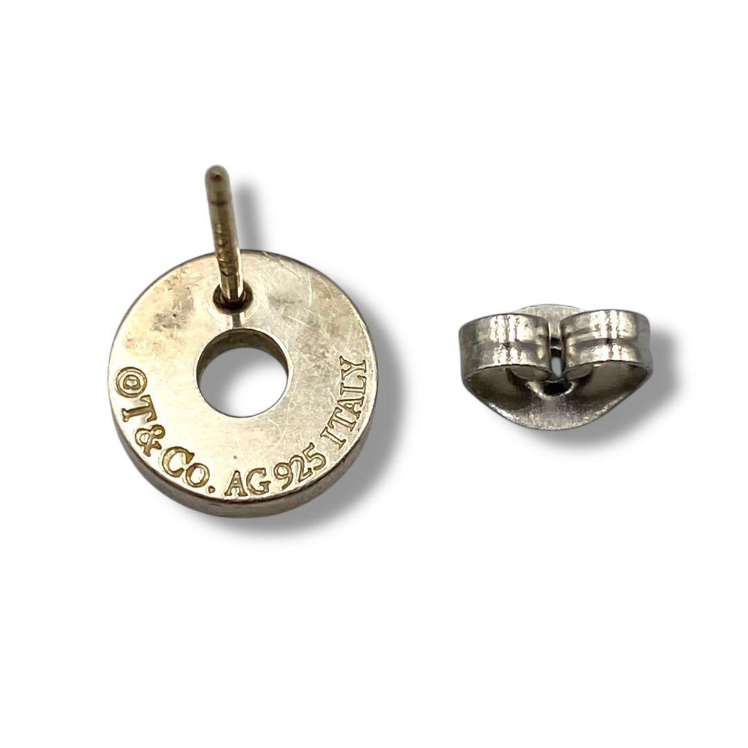 美品 TIFFANY ティファニー ピアス ラウンドサークル 片耳 SV925