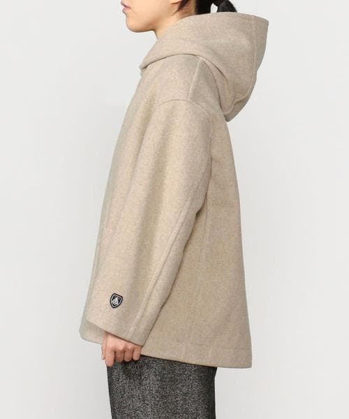 ORCIVAL ライトモッサ フーデッドブルゾン １ 新品 ウール フードコート