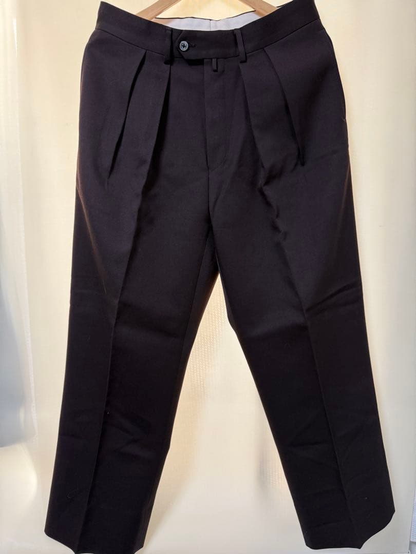 NEAT スラックス タック/ボタンフライ サイズ46 100%ウール ブラウン