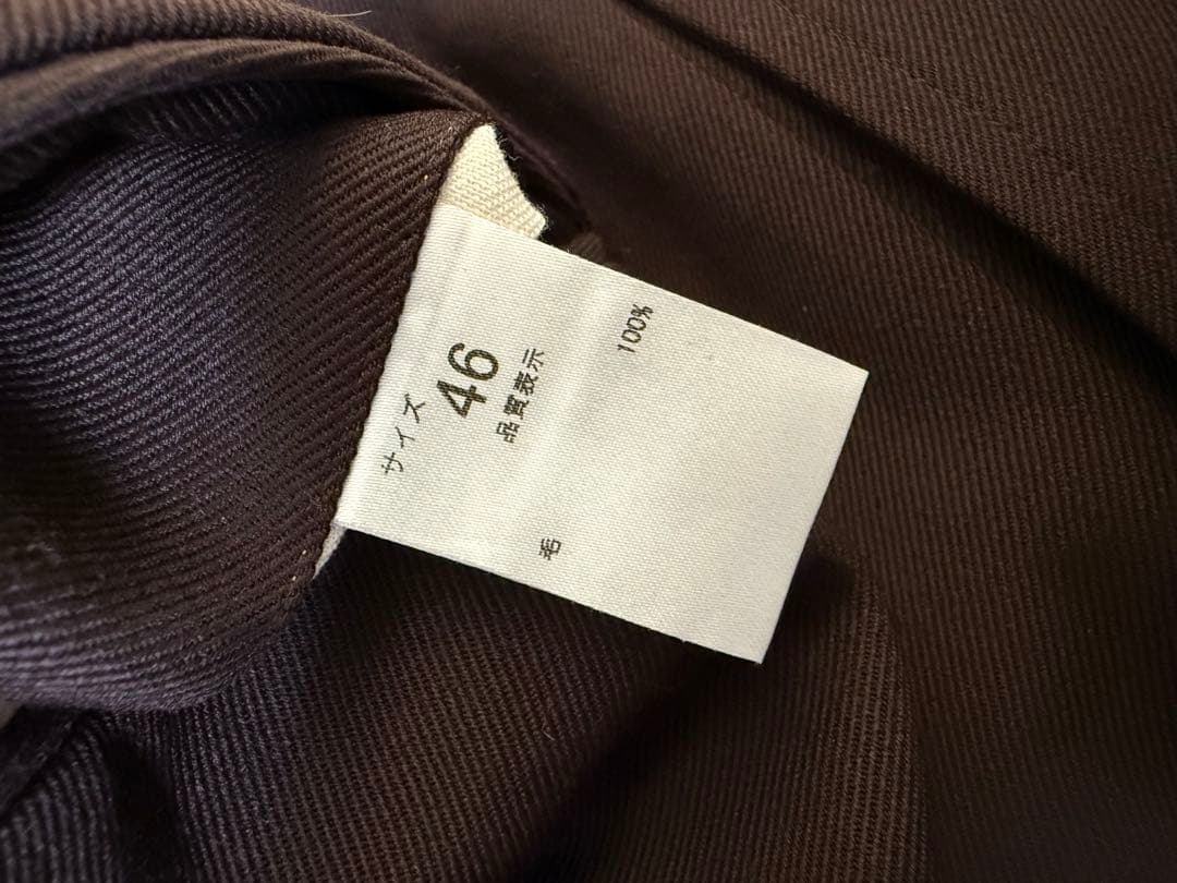 NEAT スラックス タック/ボタンフライ サイズ46 100%ウール ブラウン