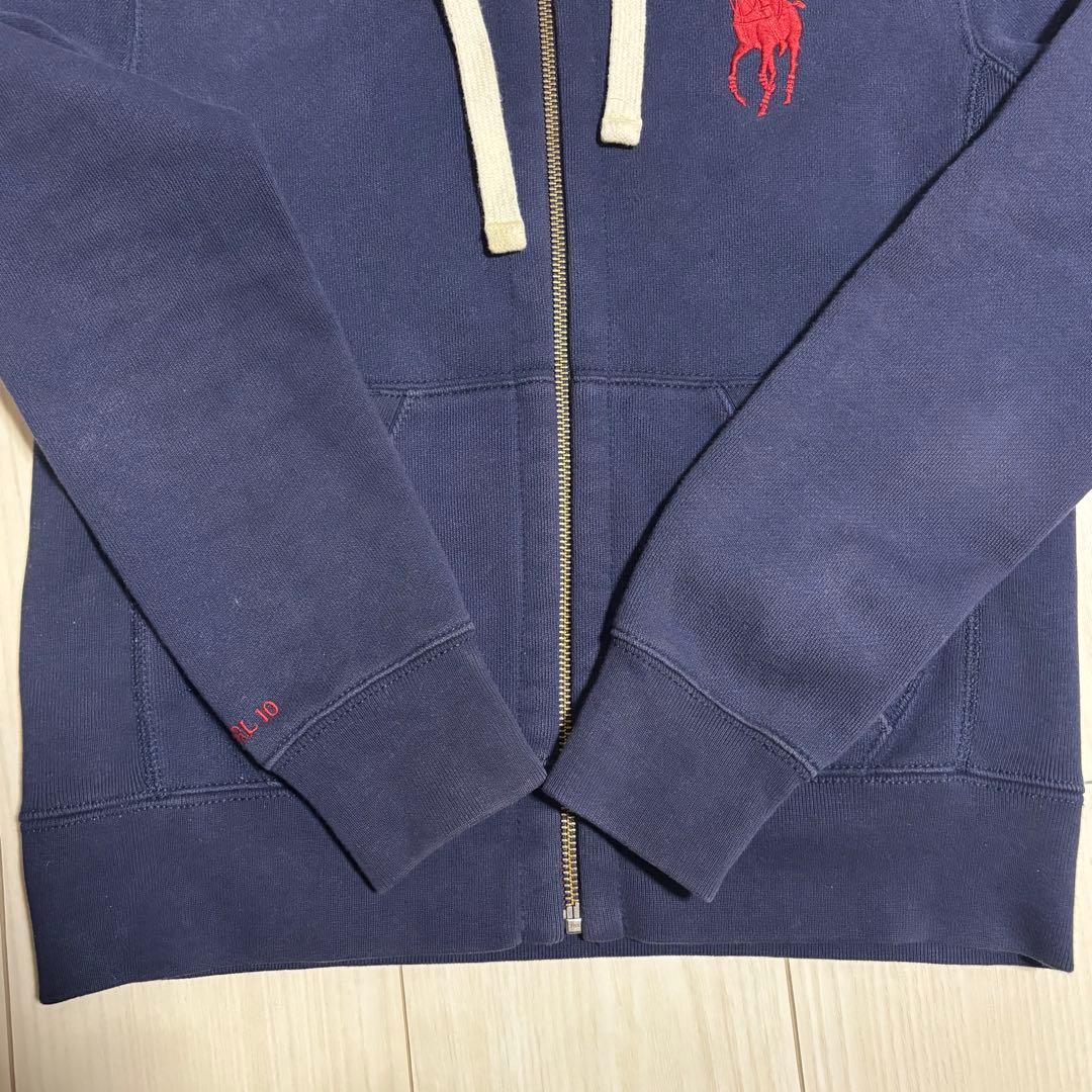 ラルフローレン ビッグポニー Y2K 平成ギャル ジップパーカー ネイビー