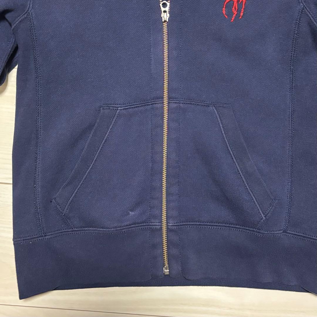 ラルフローレン ビッグポニー Y2K 平成ギャル ジップパーカー ネイビー