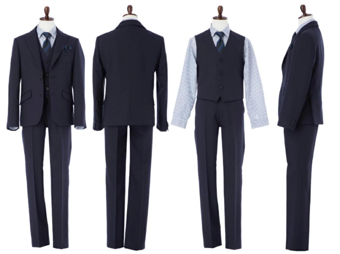 【美品】ジュニアスーツ　6点セット　150cm・ネイビー