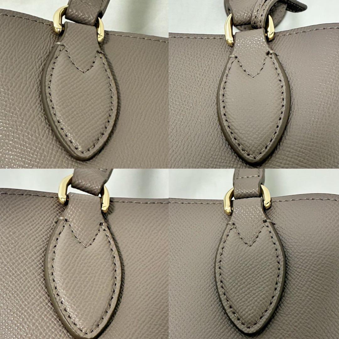 【未使用級/カード付】フルラ ミネルヴァ 2way ハンドバッグ レザー 本革