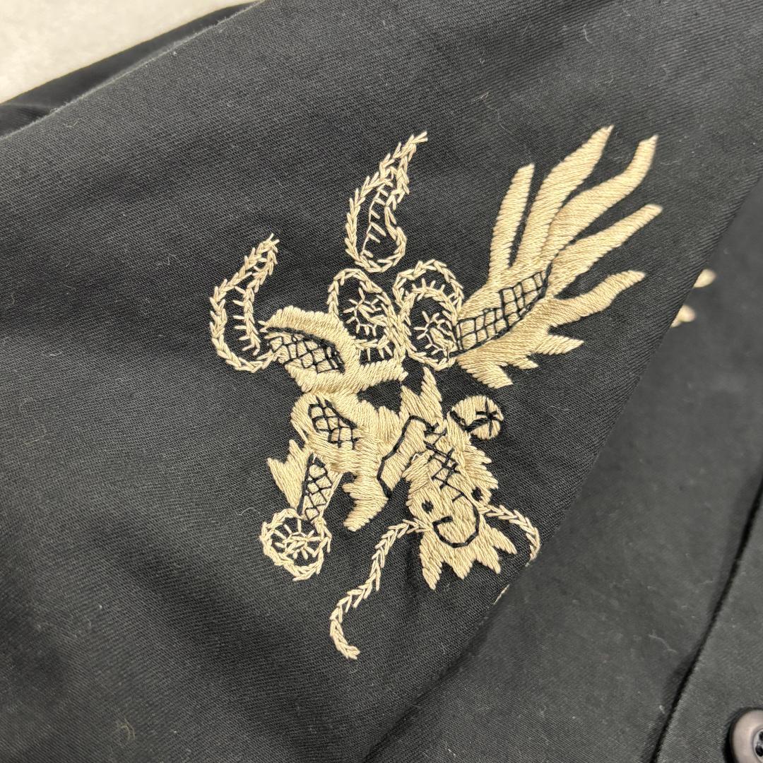 ルードギャラリー ミリタリーシャツ 刺繍ジャケット 音ジャン サイズ4 メンズ