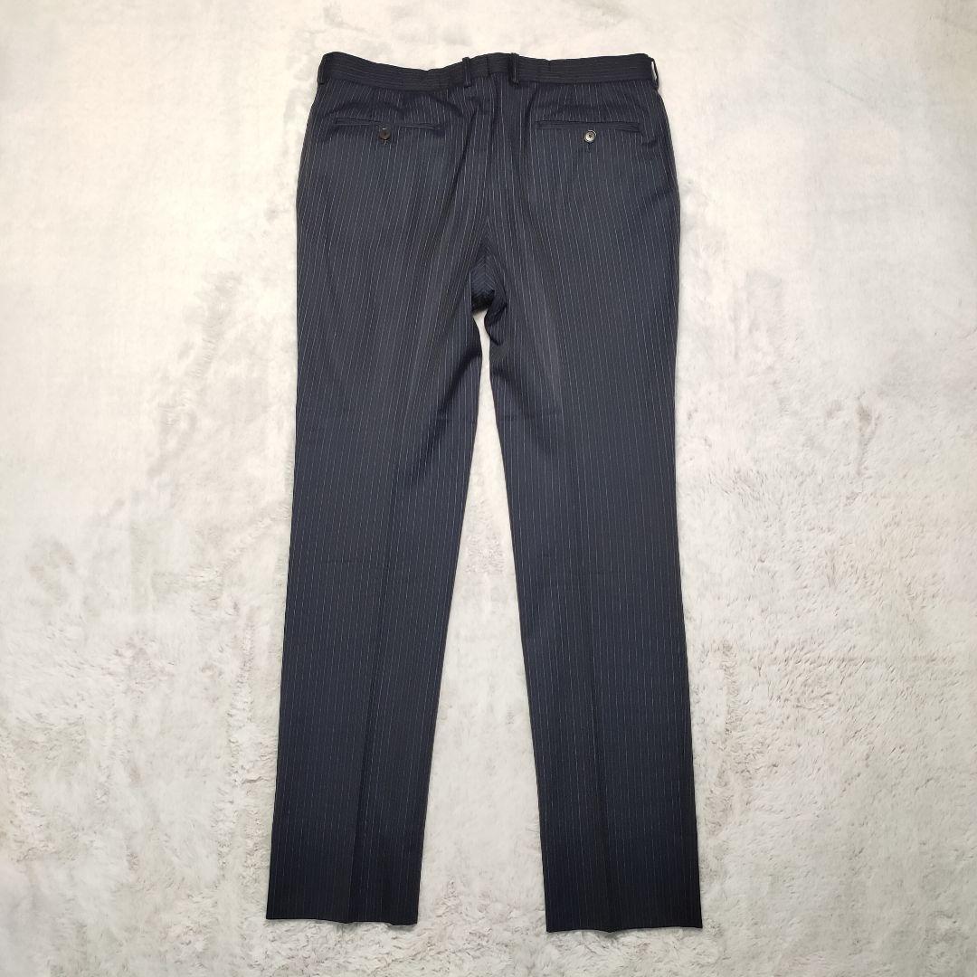 ポールスミス ロンドン スーツ ネイビー ストライプセットアップ 180 大きい