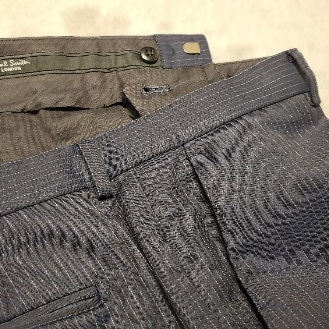 ポールスミス ロンドン スーツ ネイビー ストライプセットアップ 180 大きい