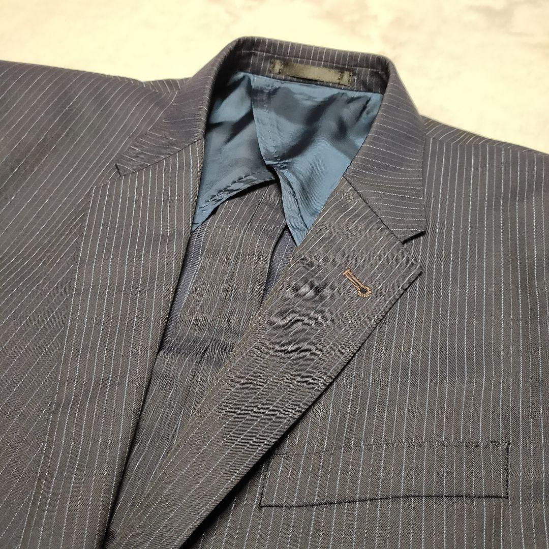 ポールスミス ロンドン スーツ ネイビー ストライプセットアップ 180 大きい