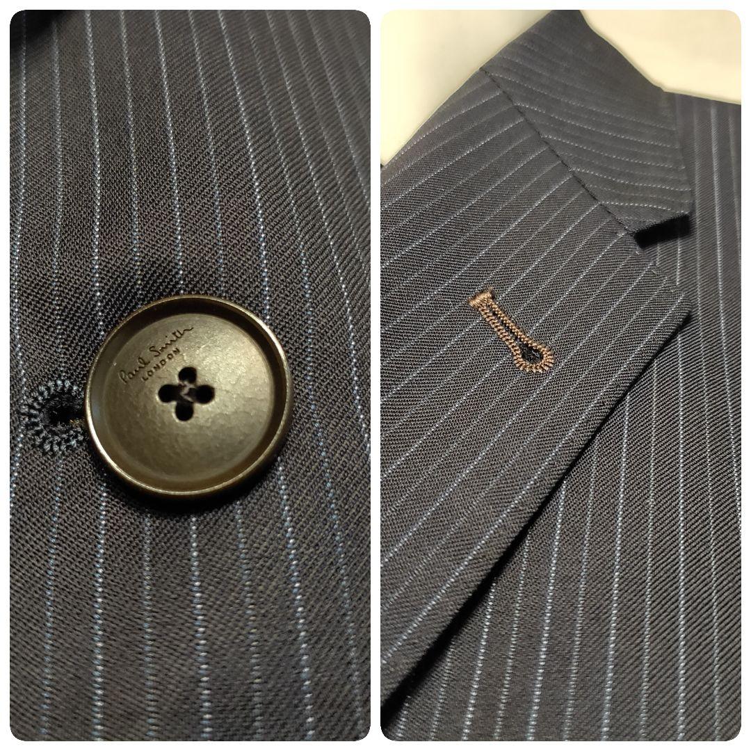 ポールスミス ロンドン スーツ ネイビー ストライプセットアップ 180 大きい