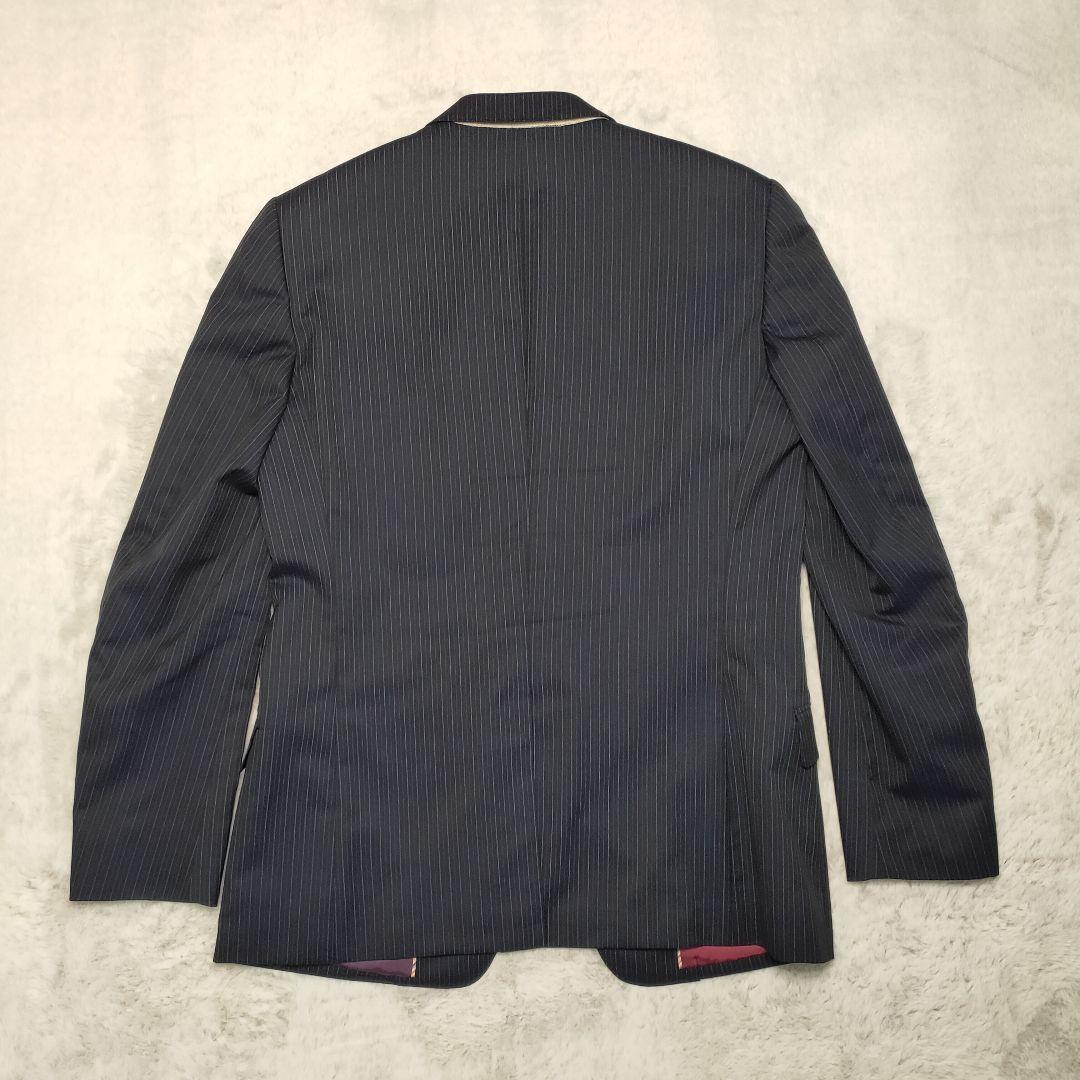 ポールスミス ロンドン スーツ ネイビー ストライプセットアップ 180 大きい