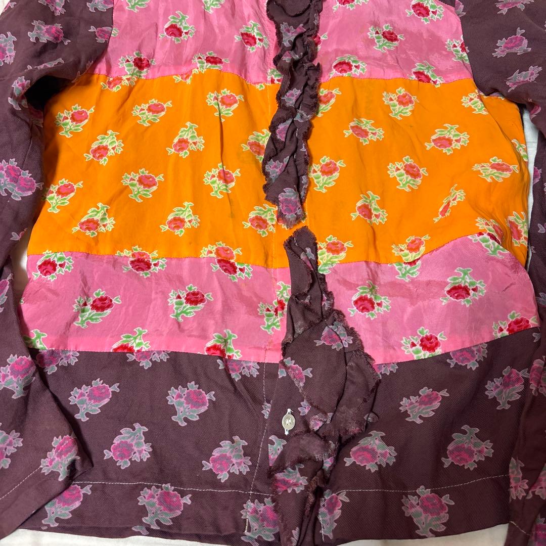 トリココムデギャルソン　花柄　フリルブラウス