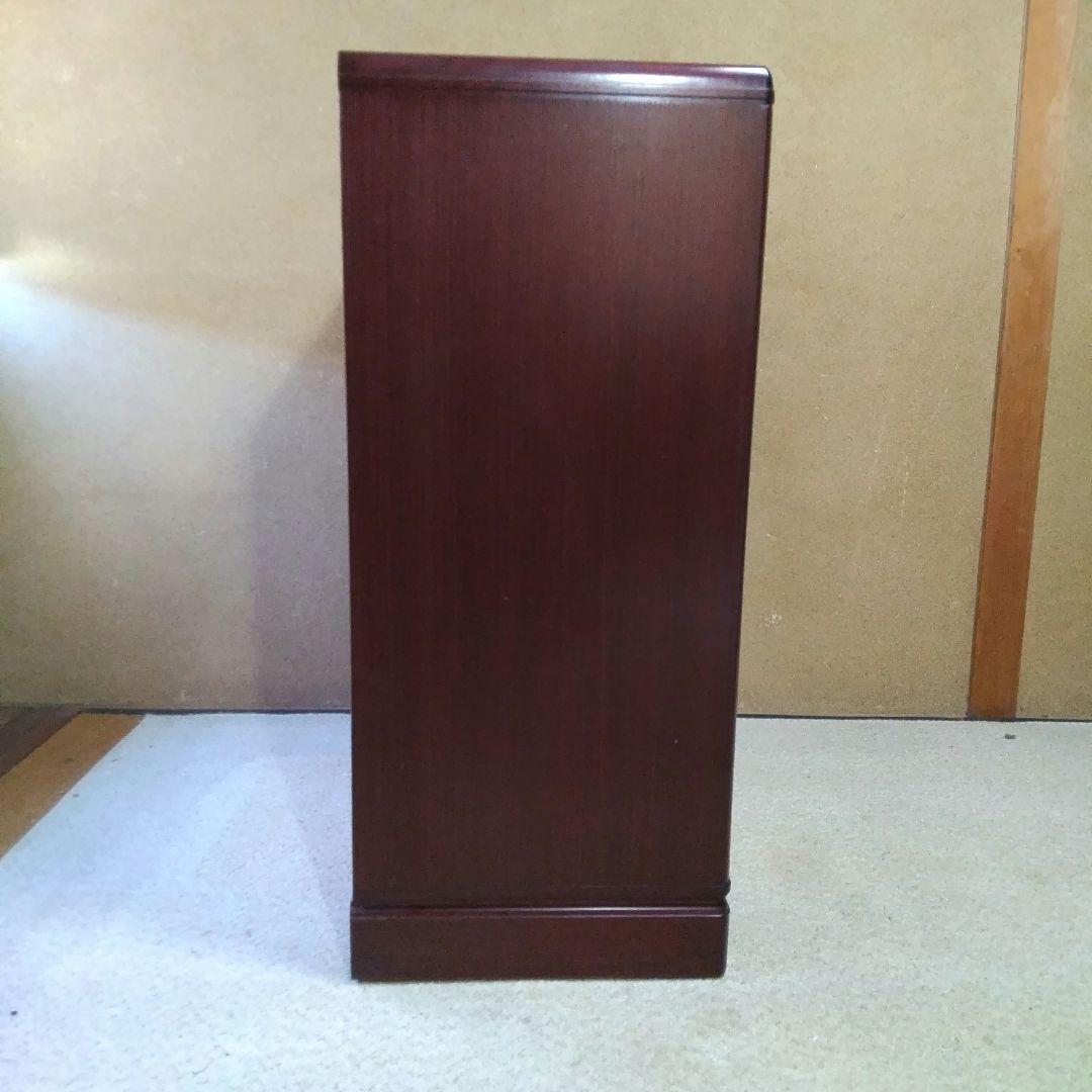 高級木材「紫檀」 引き戸 シューズボックス 靴箱 移動棚4枚 昭和レトロ