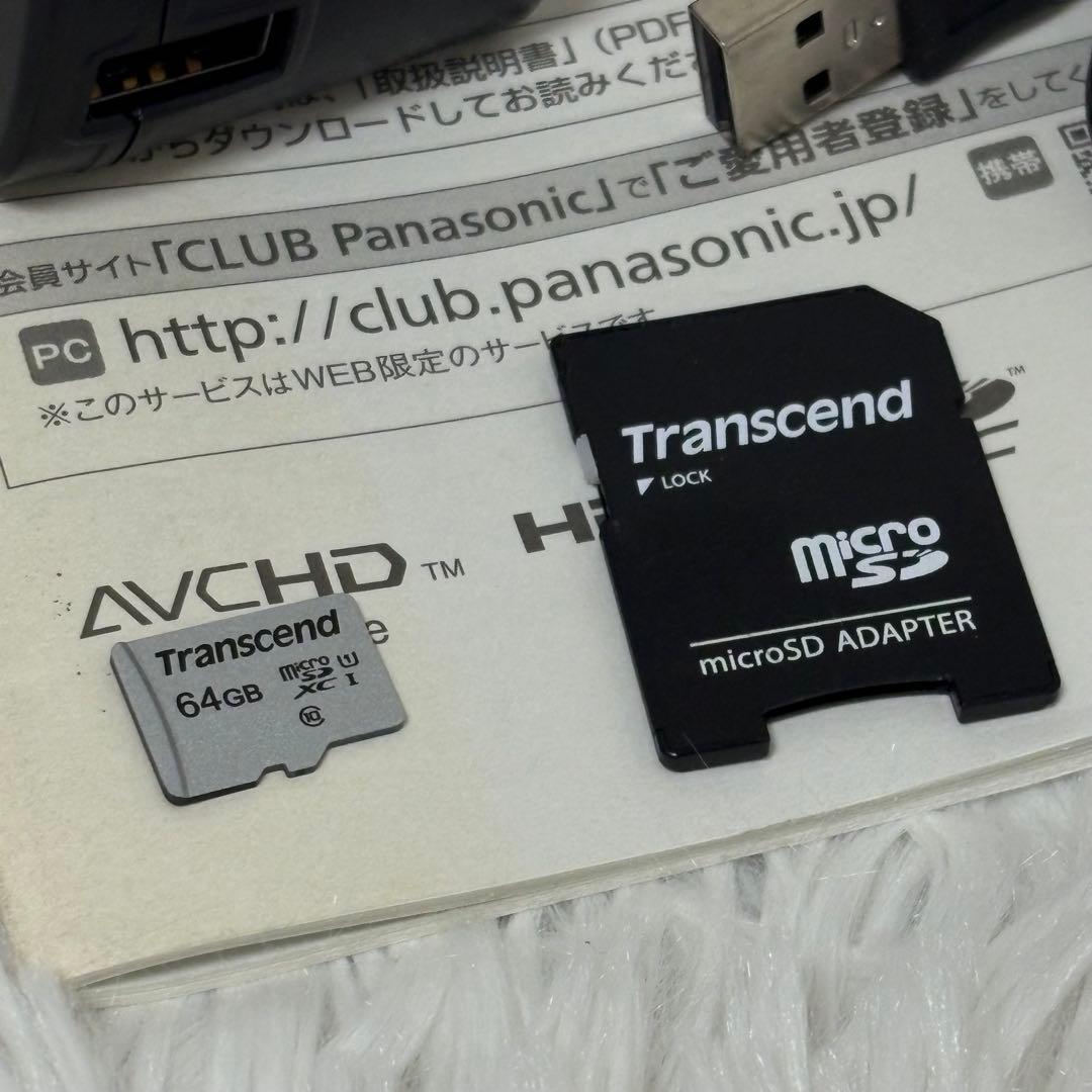 パナソニック　ビデオカメラ　hc-v360m バッテリー　充電器　SDカード他