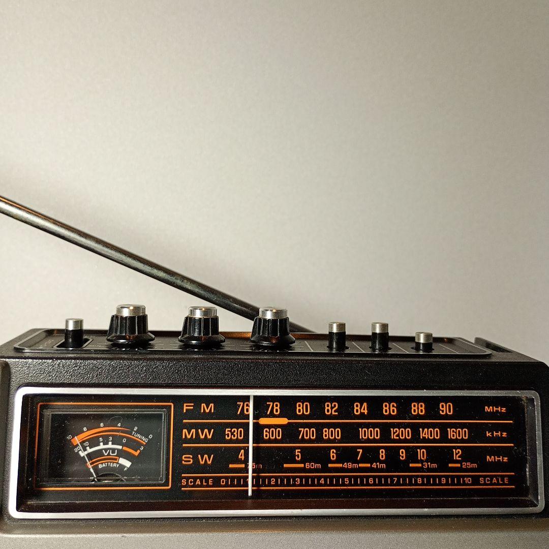 松下電器　ラジカセ　RQ-545　動作品。 電源コードとワイヤレスマイク付き