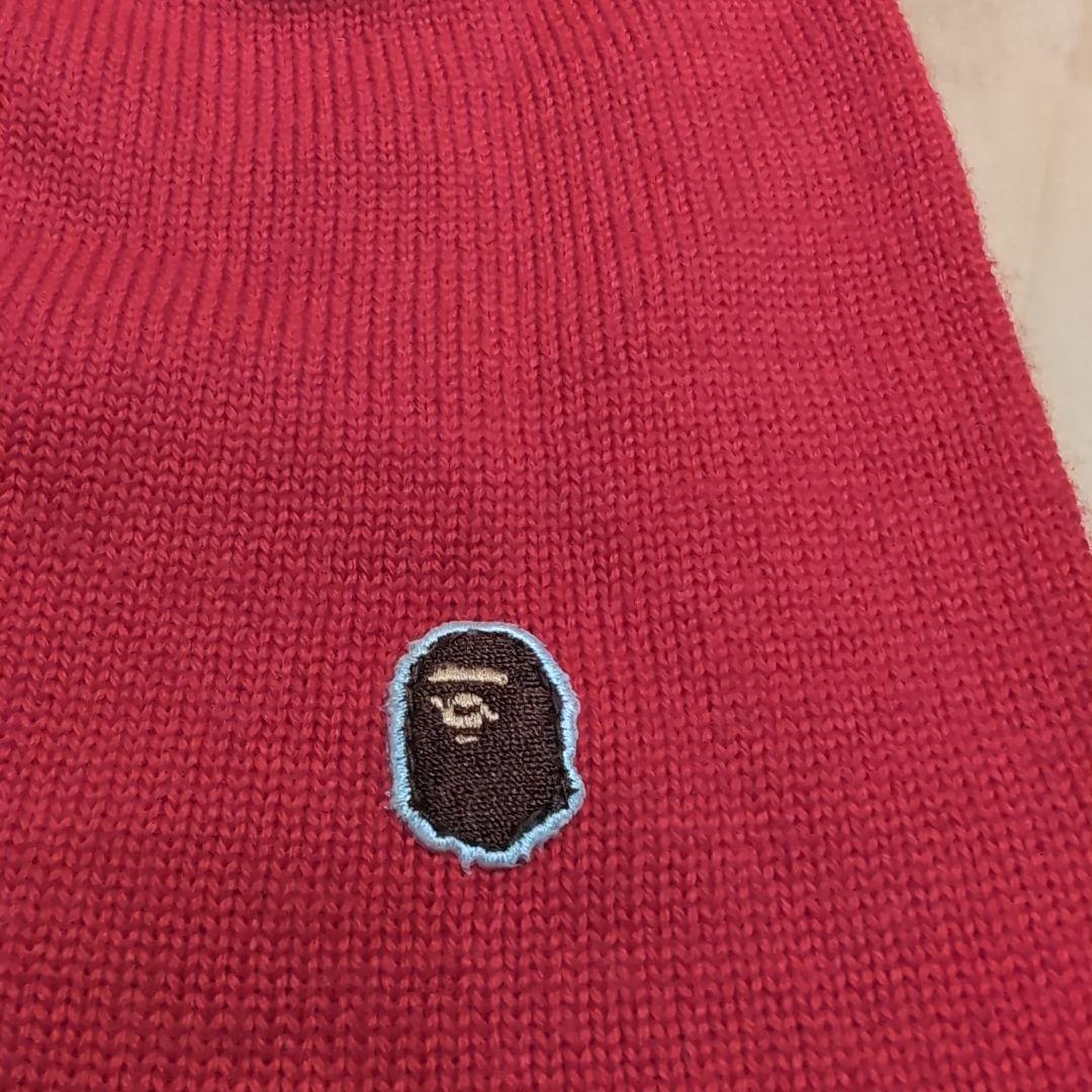 BAPE 赤 ニット帽　ビーニー