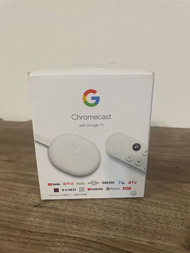 【美品】Chromecast with Google TV 4Kモデル　ホワイト
