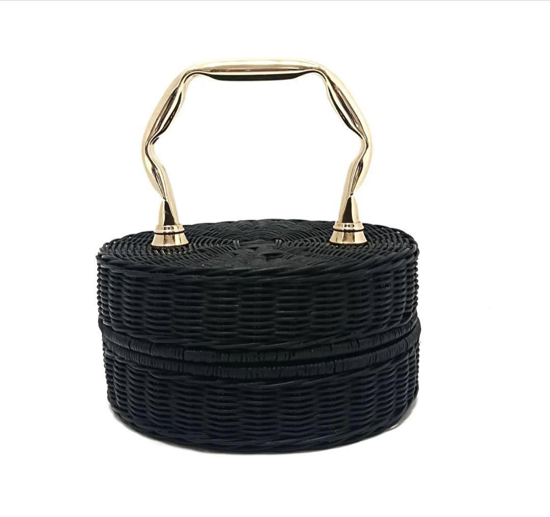 美品　MANIMARIS パンケーキバスケット　ブラック