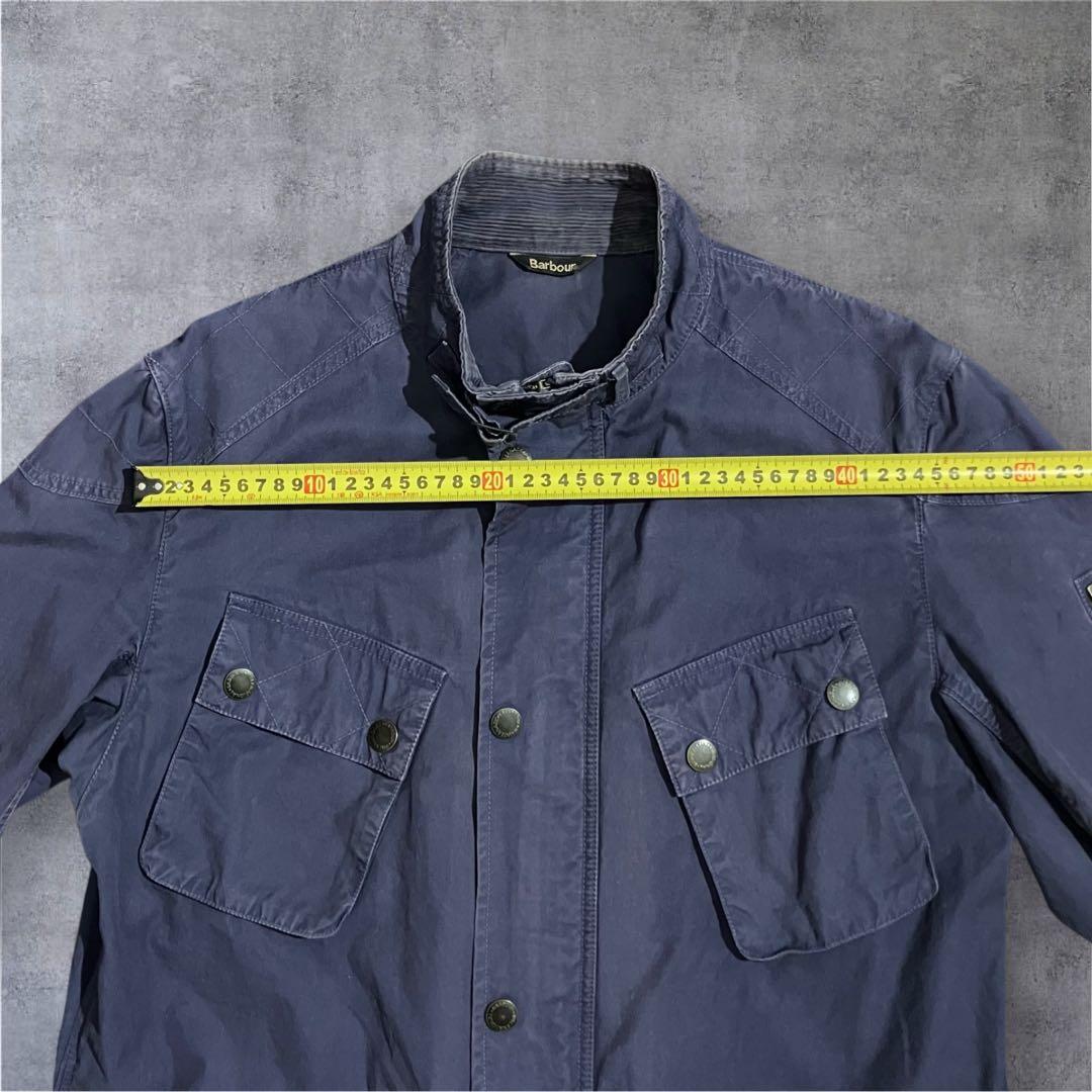 Barbour INTERNATIONAL ミリタリーシャツジャケット 青系 L