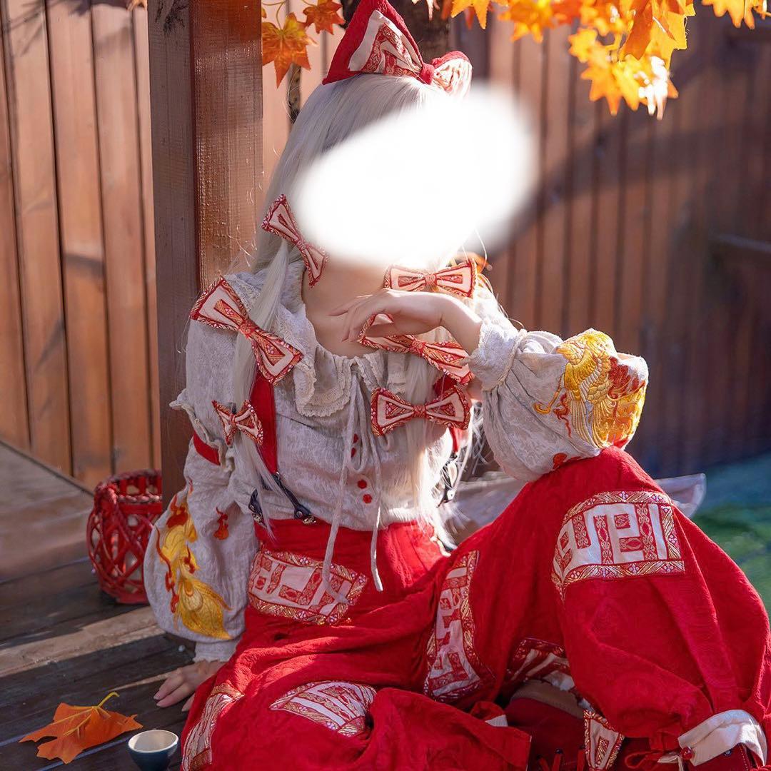 森森仙藤原妹紅コスプレアレンジ衣装Mサイズ