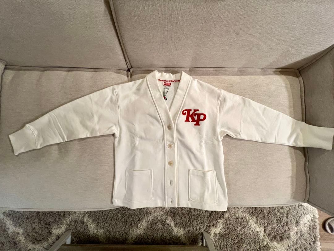 【かっちゅん】Kenzo verdy カーディガン ホワイト レッドロゴ