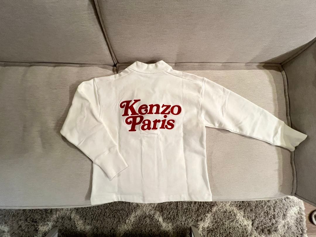 【かっちゅん】Kenzo verdy カーディガン ホワイト レッドロゴ