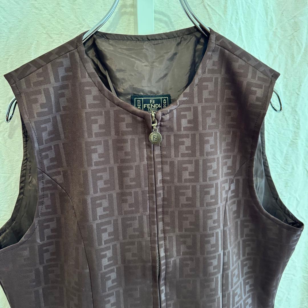 h*s様 90s 90年代 FENDI フェンディズッカジップアップベスト