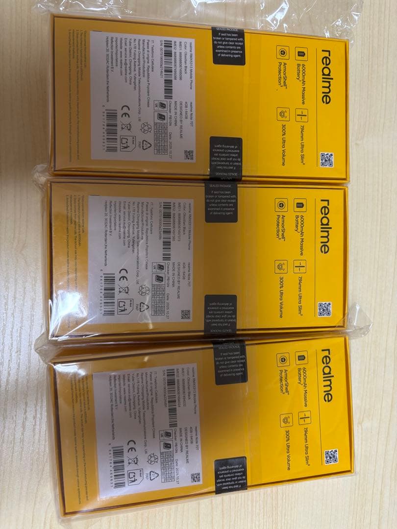 REALME NOTE 70T 本体 RAM 4GB+64GB 3台セット