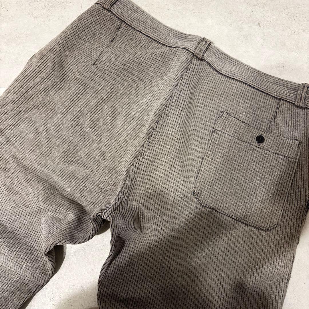 40s 50s vintage フレンチワーク コットンピケパンツ 襤褸