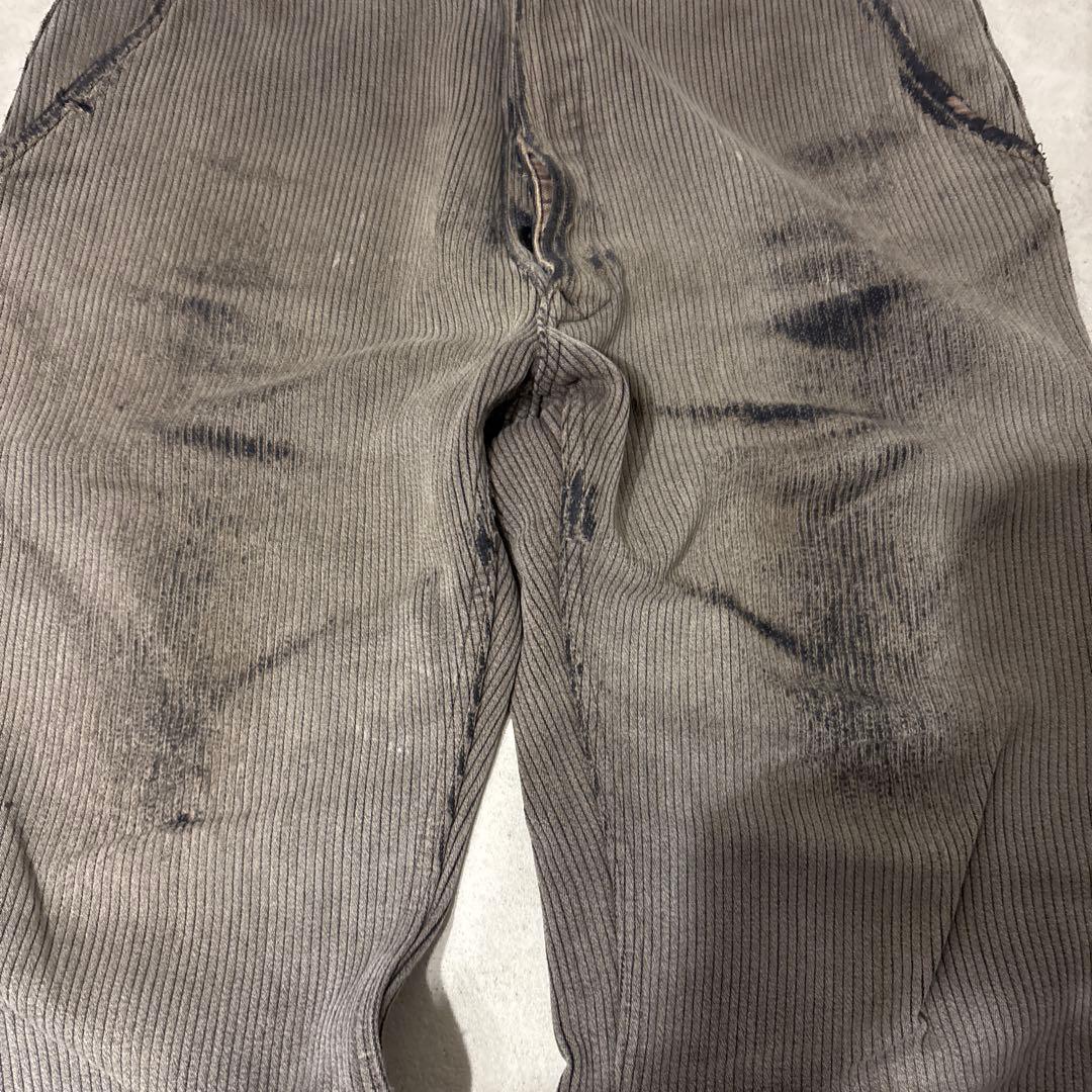 40s 50s vintage フレンチワーク コットンピケパンツ 襤褸