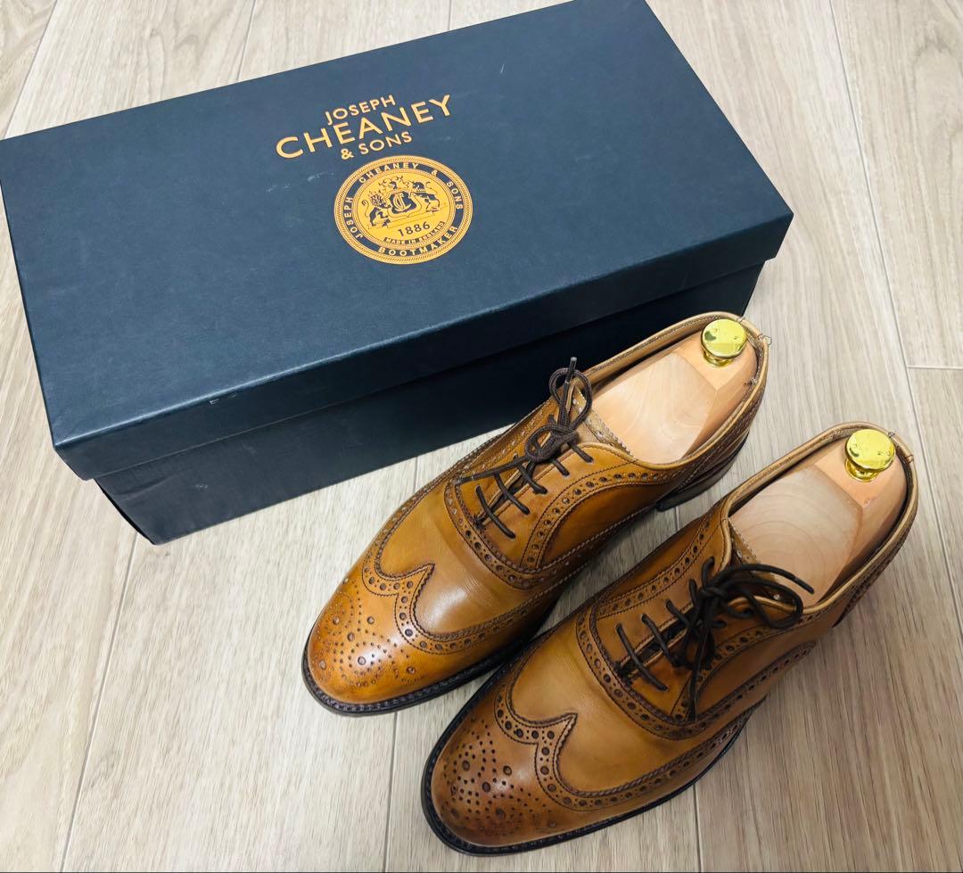 JOSEPH CHEANEY arthur ブラウンウィングチップシューズ