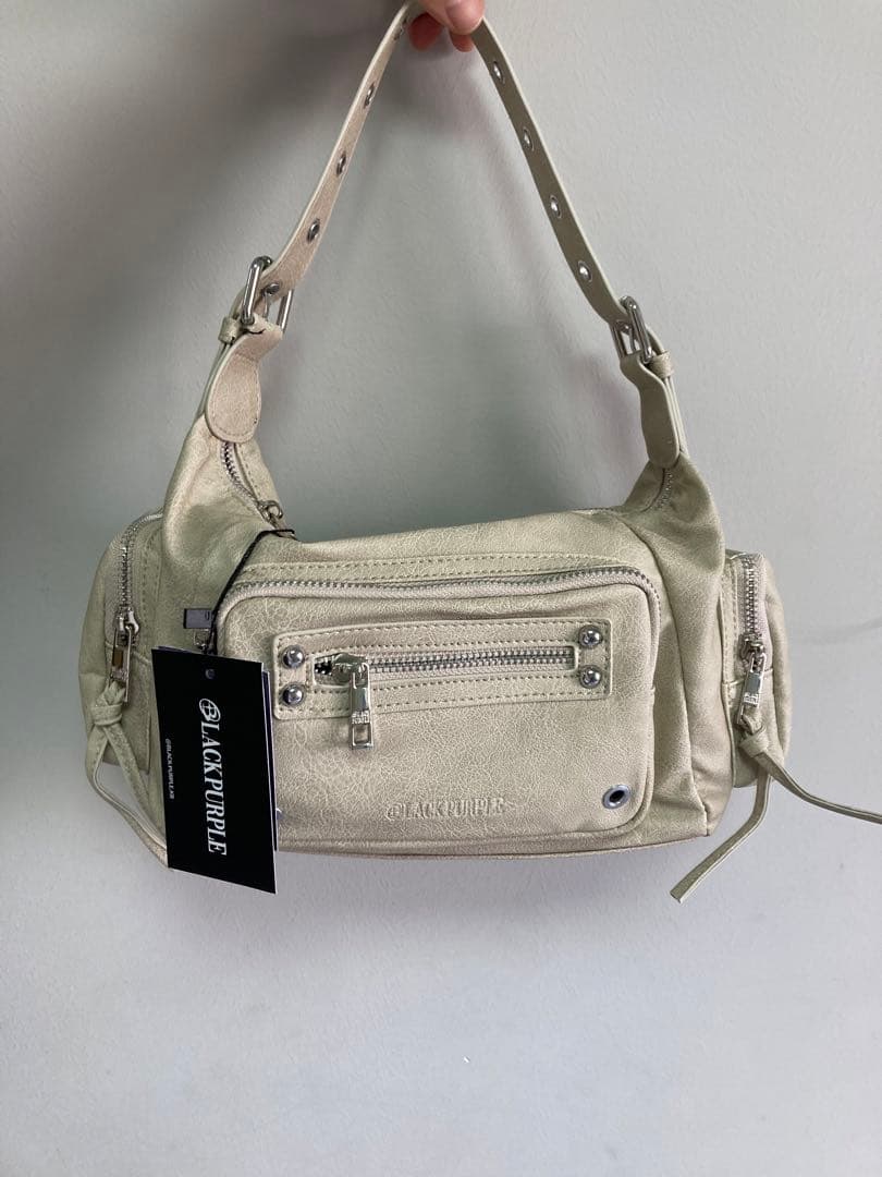 BLACKPURPLE アイボリー ショルダーバッグ