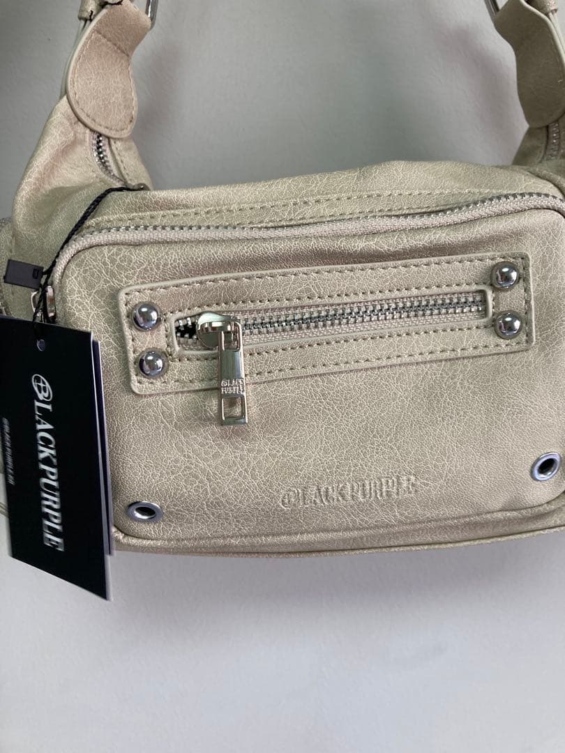 BLACKPURPLE アイボリー ショルダーバッグ