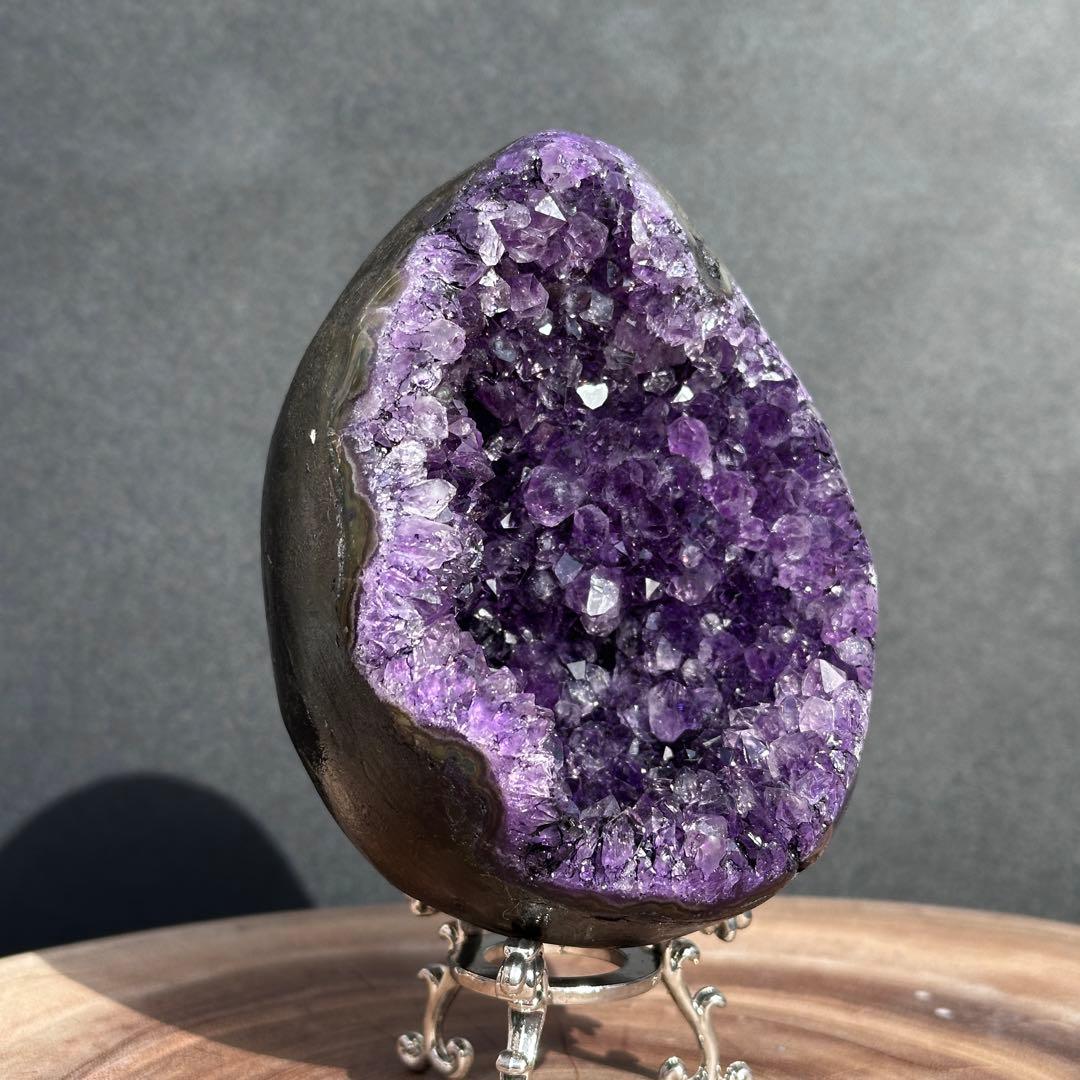 特売❣️天然石 アメジストのドーム　置物D.467