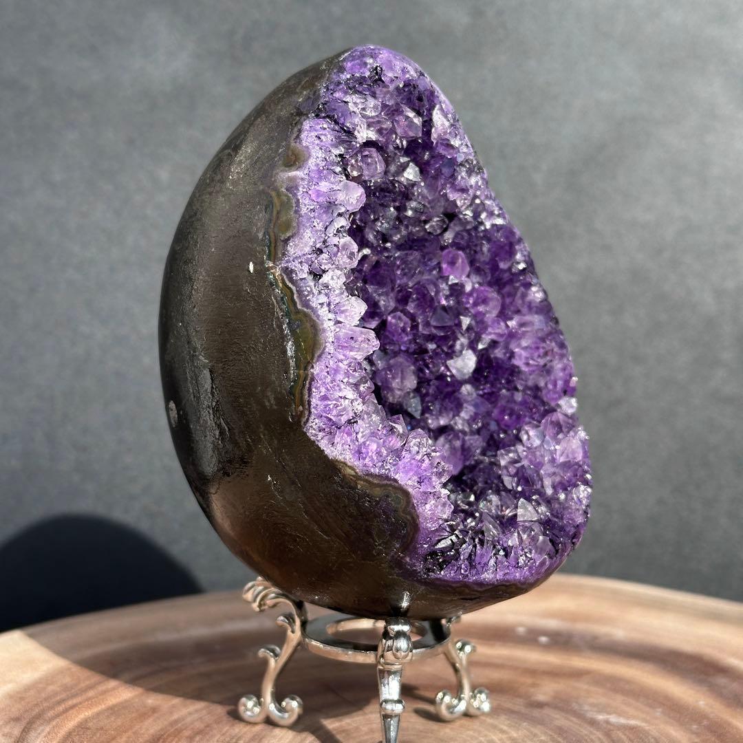 特売❣️天然石 アメジストのドーム　置物D.467