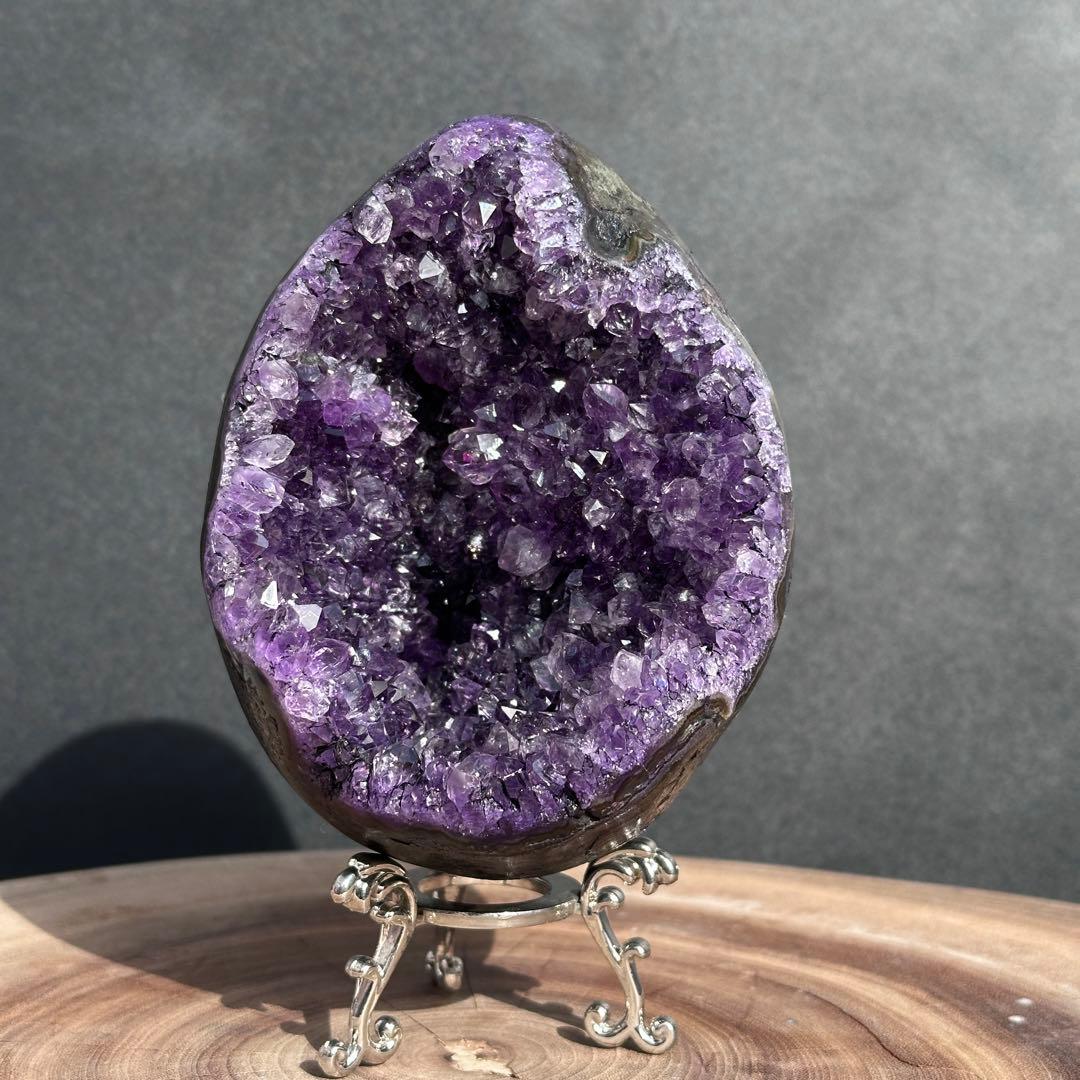 特売❣️天然石 アメジストのドーム　置物D.467