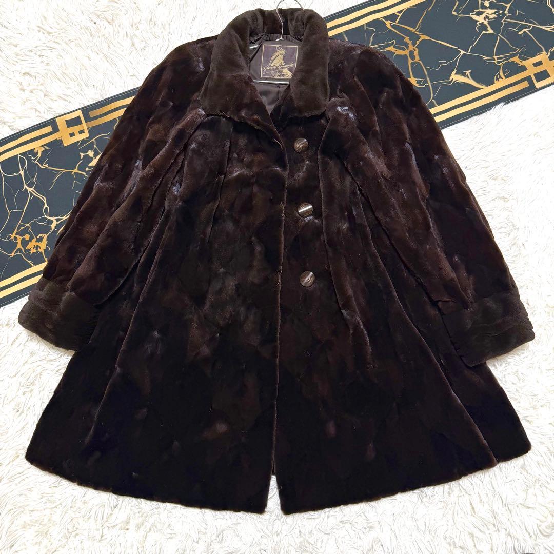 総丈95 裾長180 EMBA ミンク ロング XL ボリューム袖 肘周50