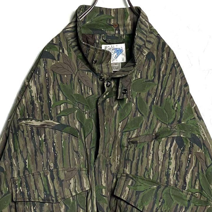 USA古着 迷彩 リアルツリー ミリタリージャケット 緑 XL ブルゾン