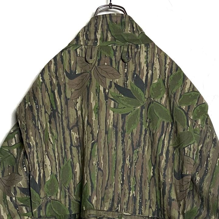 USA古着 迷彩 リアルツリー ミリタリージャケット 緑 XL ブルゾン