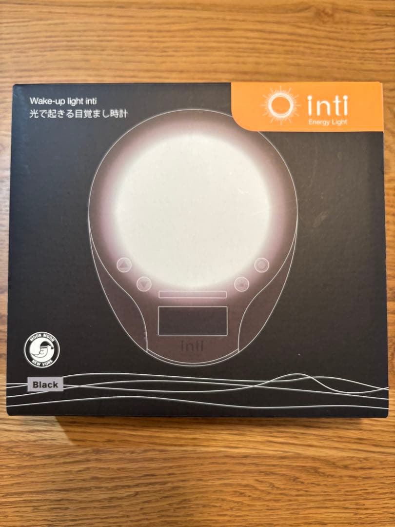 光で起きる目覚まし時計 inti 4 s ブラック moonmoon