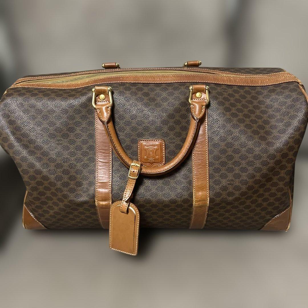 CELINE マカダム柄 ボストンバッグ 旅行カバン