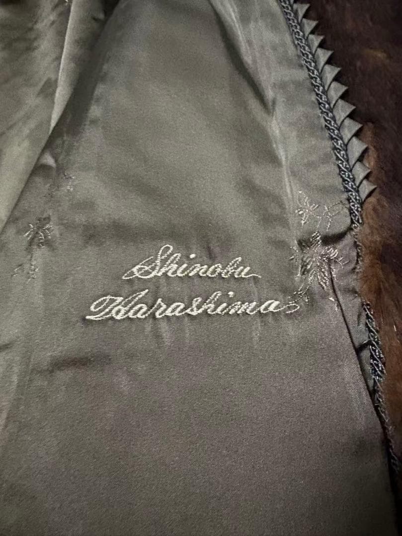 ミンクコート　袖デザイン　毛皮　リアルファー　柔らか　着丈80cm