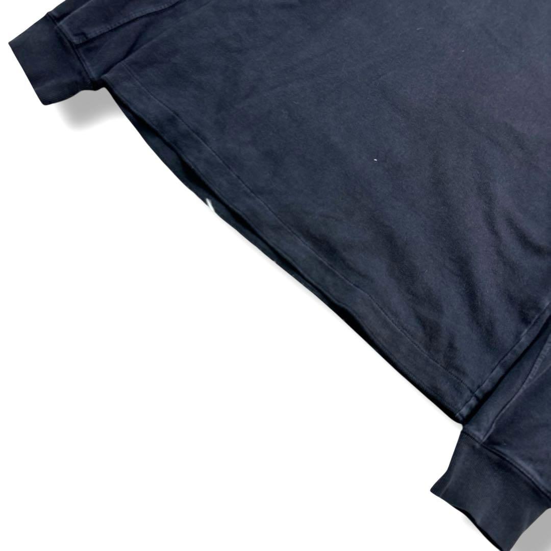 ストーンアイランド クルーネック 長袖 シャツ ワッペン ブラック黒 S